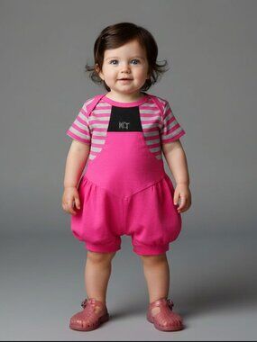 NWT Kidcuteture Baby Girls Pink Romper